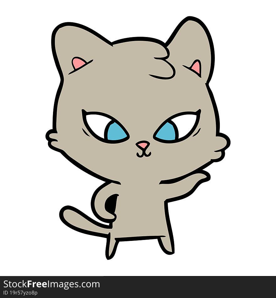 cute cartoon cat. cute cartoon cat