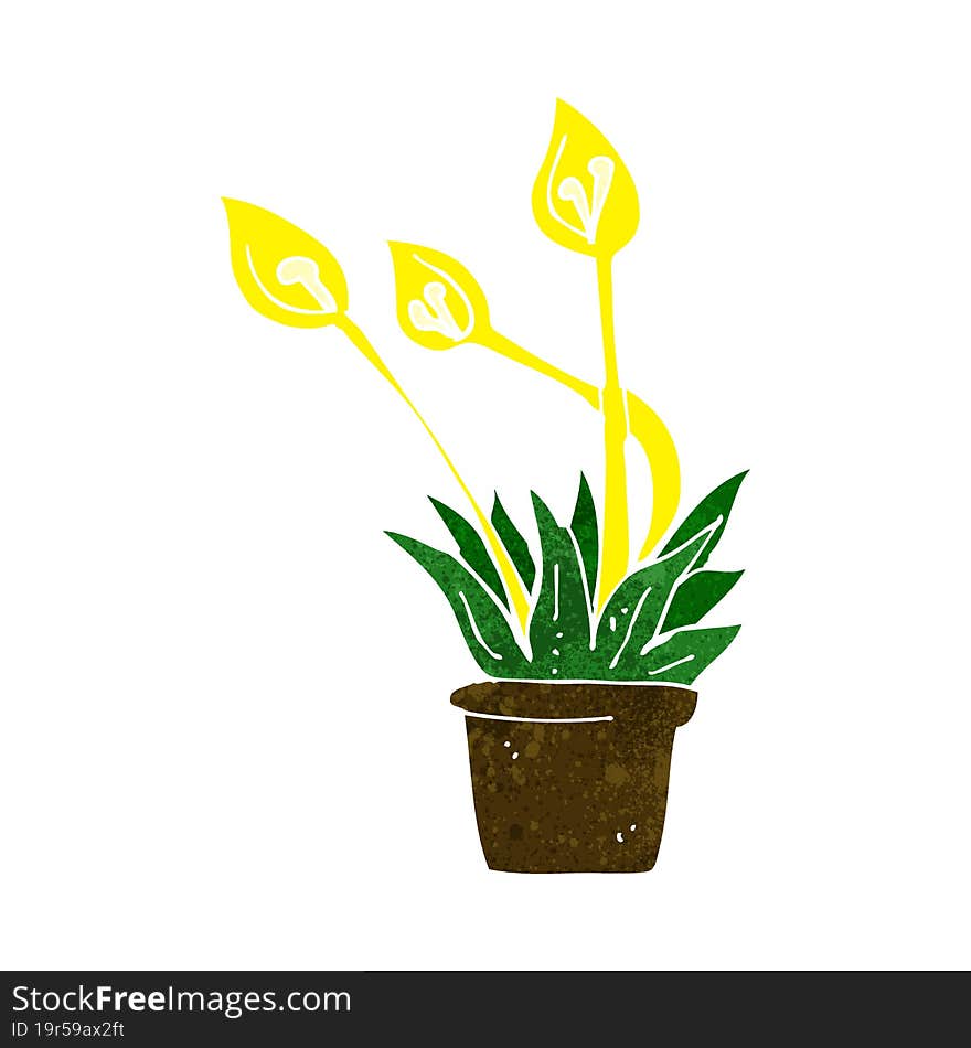 cartoon orchid plant