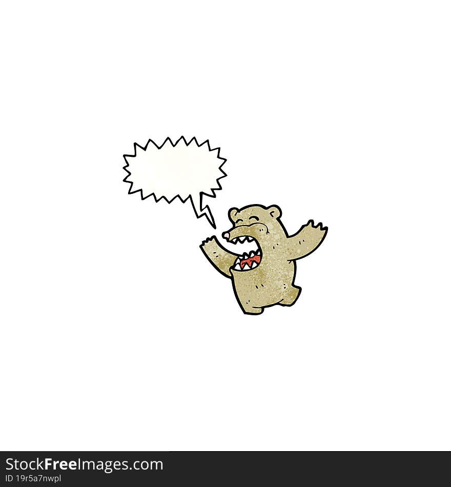 crazy cartoon bear