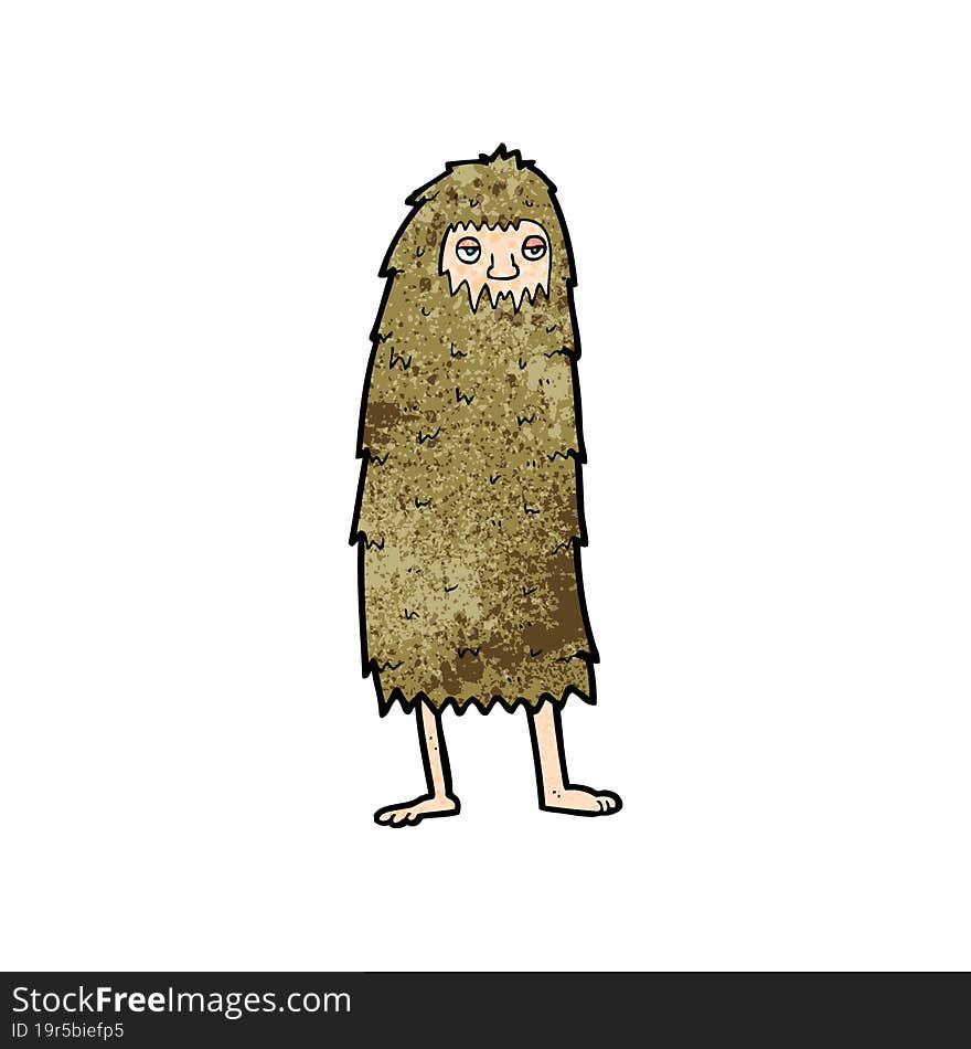 cartoon hairy monster man