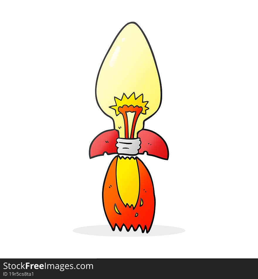 cartoon amazing rocket ship of an idea