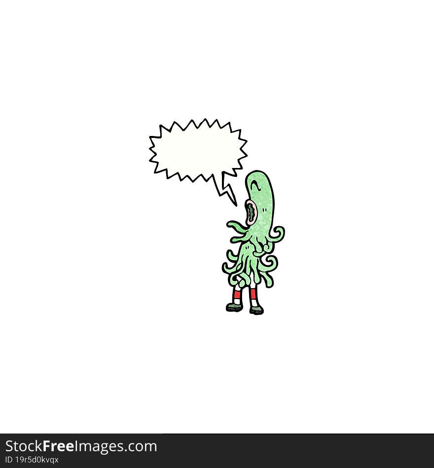 Cartoon Talking Alien