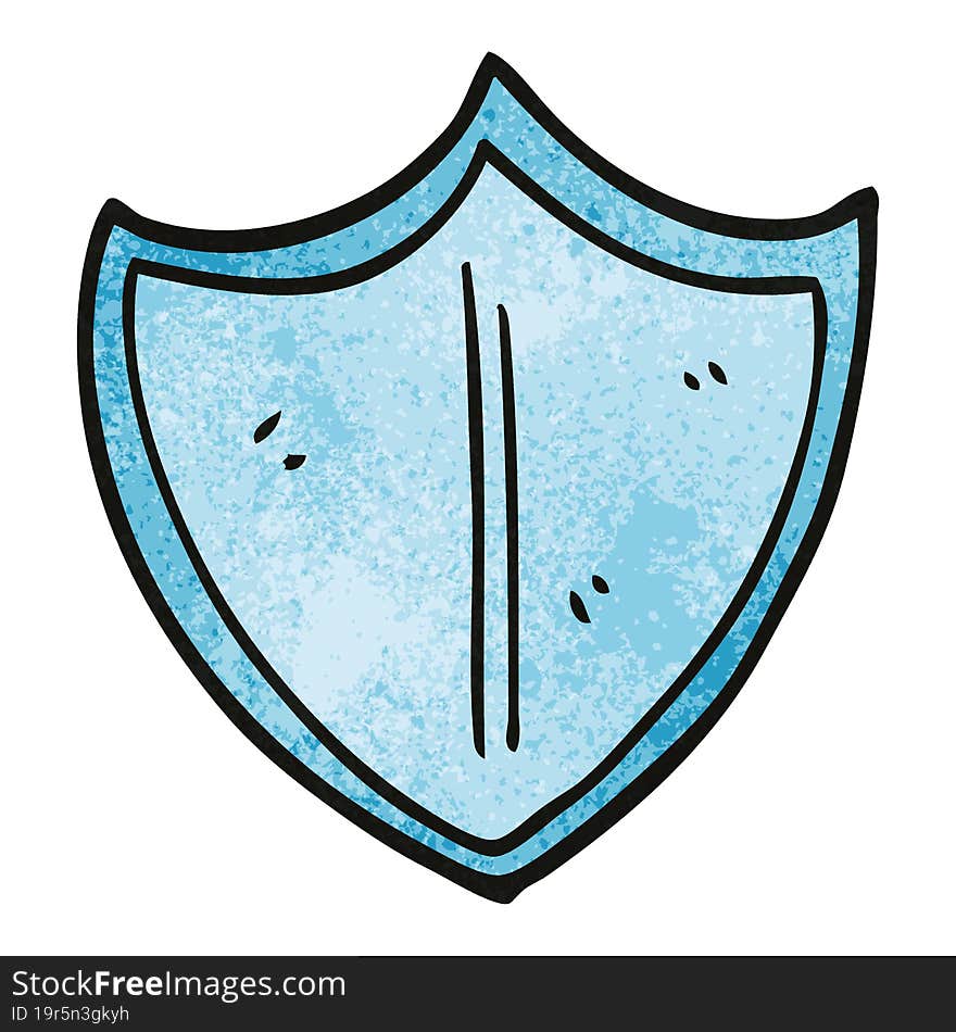 cartoon doodle shield