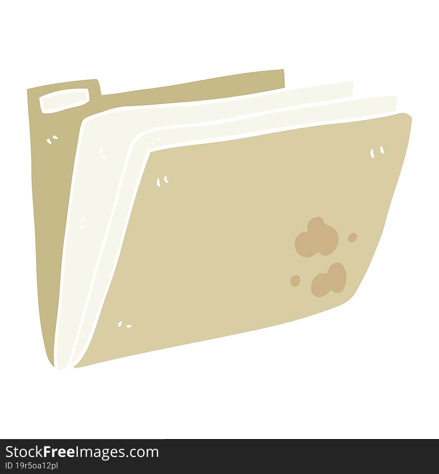 flat color illustration of business file. flat color illustration of business file