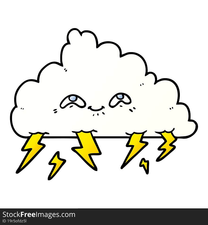 cartoon thundercloud. cartoon thundercloud