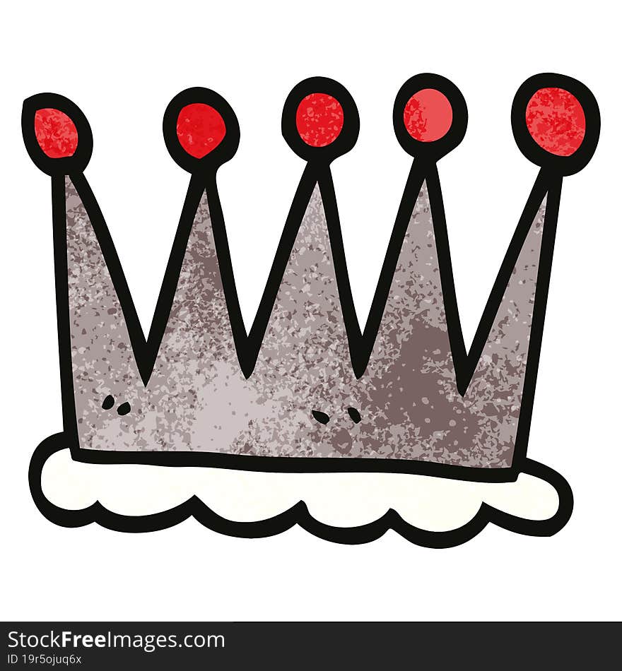 cartoon doodle crown symbol