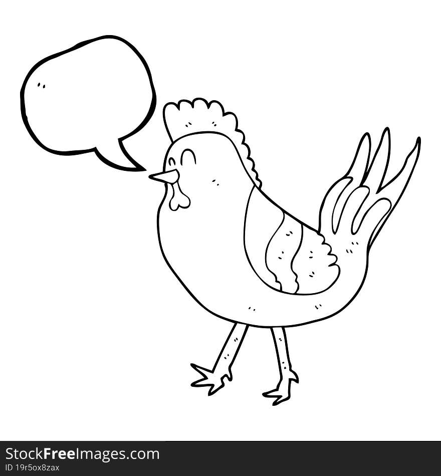 speech bubble cartoon chicken