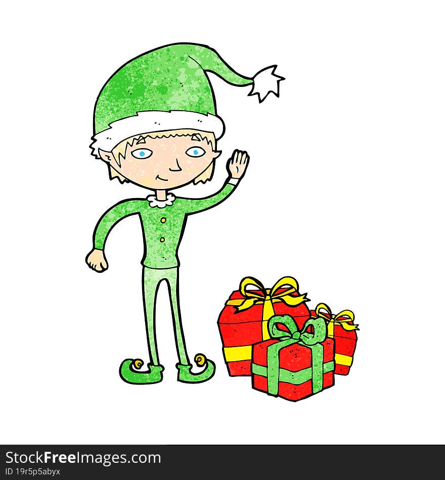 cartoon christmas elf