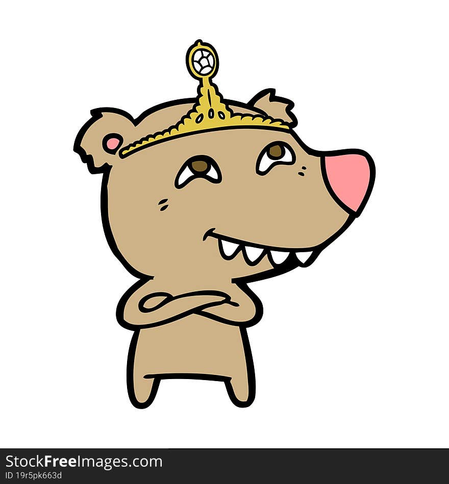 cartoon bear showing teeth. cartoon bear showing teeth