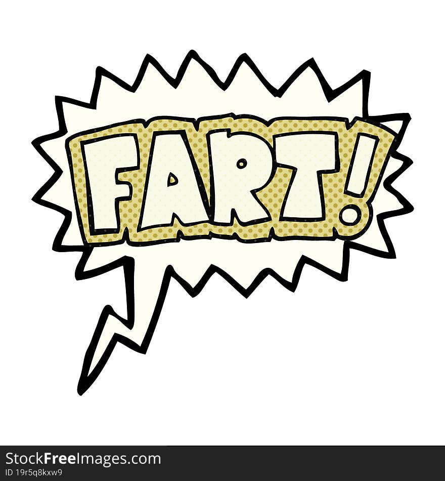 comic book speech bubble cartoon fart symbol