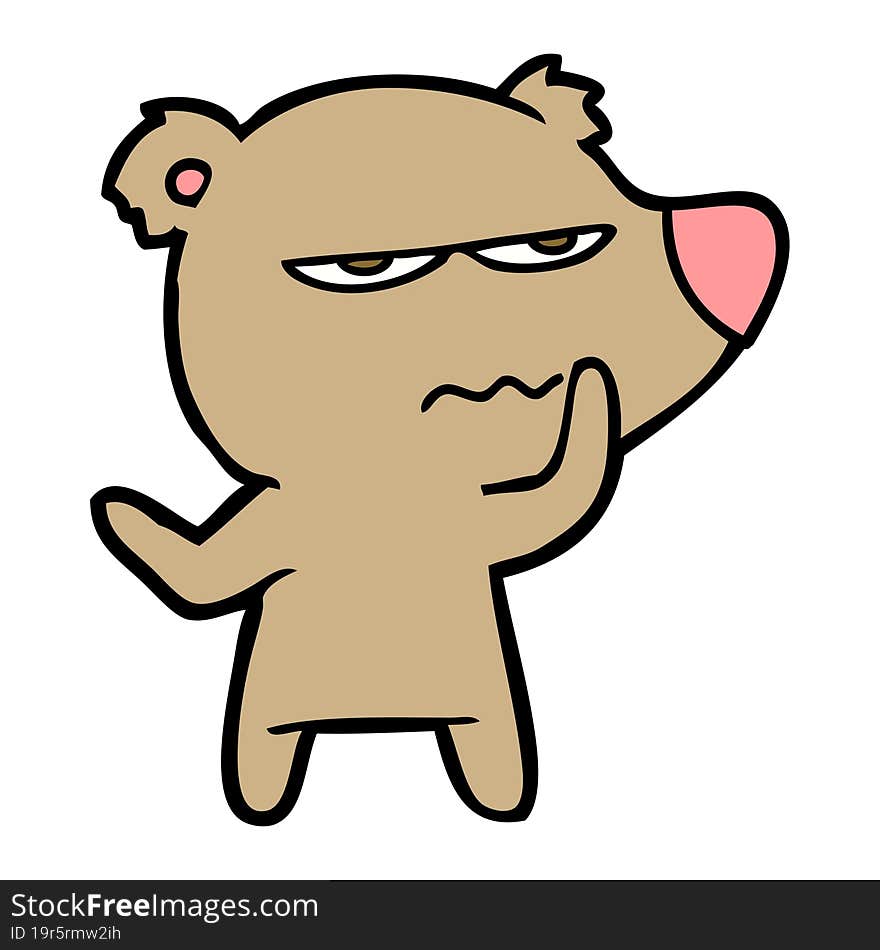 angry bear cartoon. angry bear cartoon