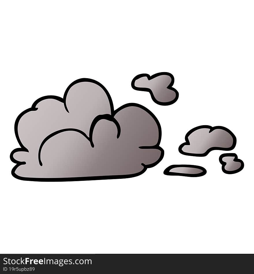 cartoon doodle storm cloud