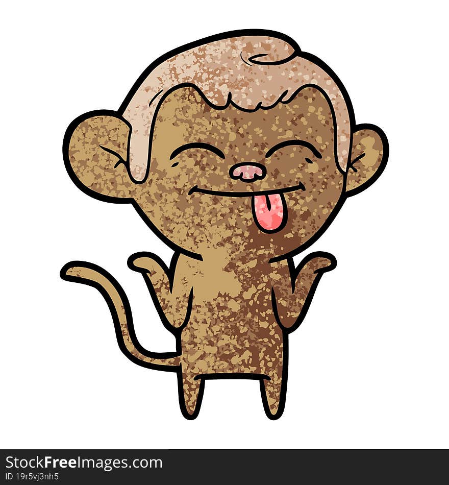 funny cartoon monkey. funny cartoon monkey