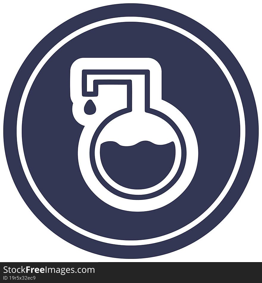 science experiment circular icon