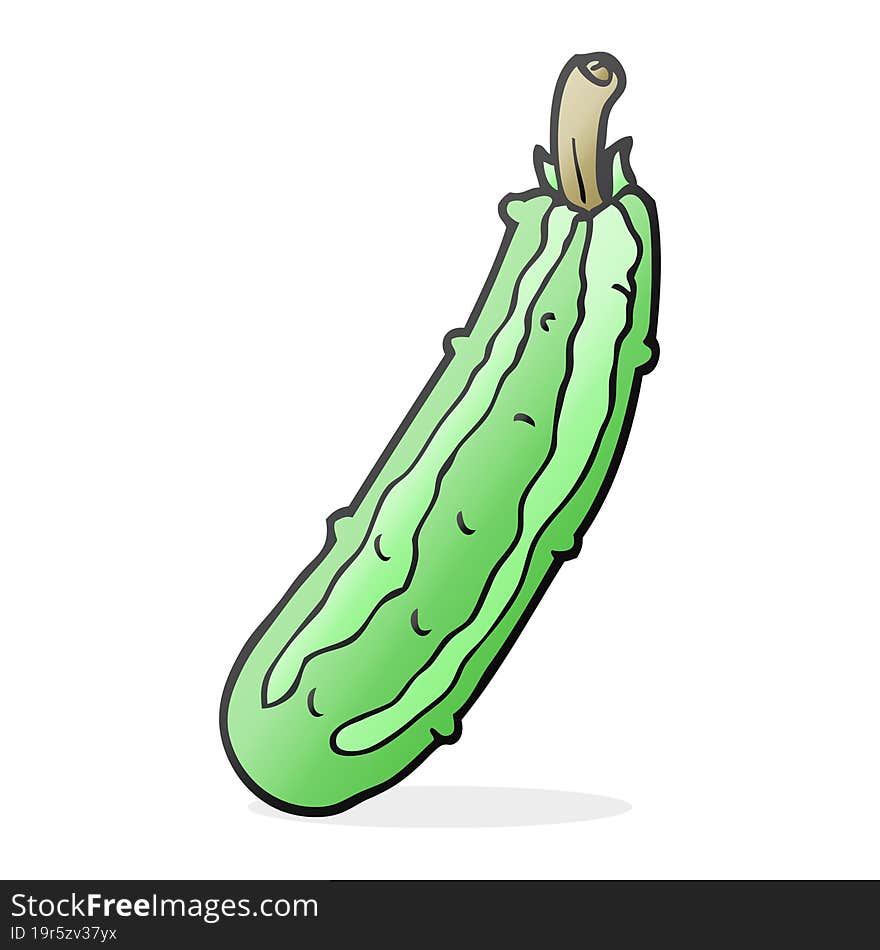 freehand drawn cartoon zucchini