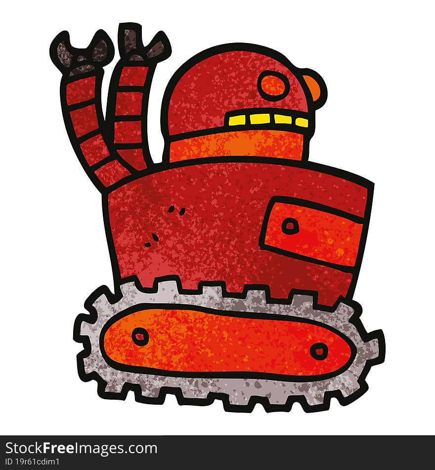 cartoon doodle robot