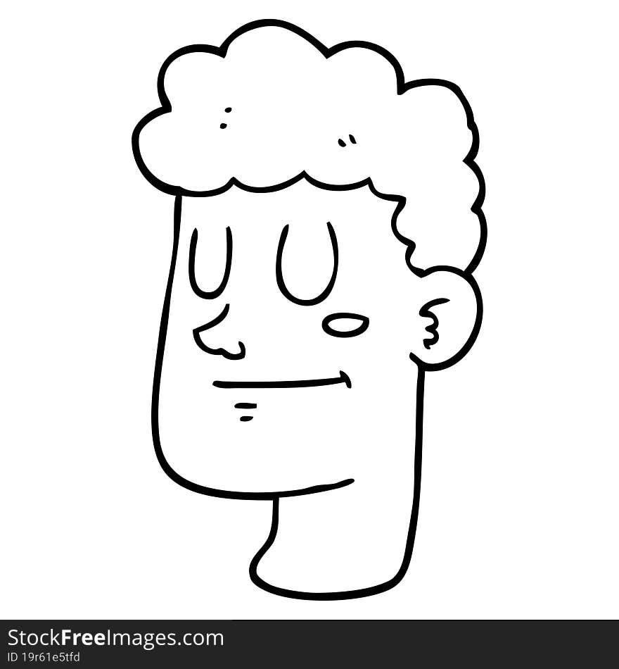 cartoon male face