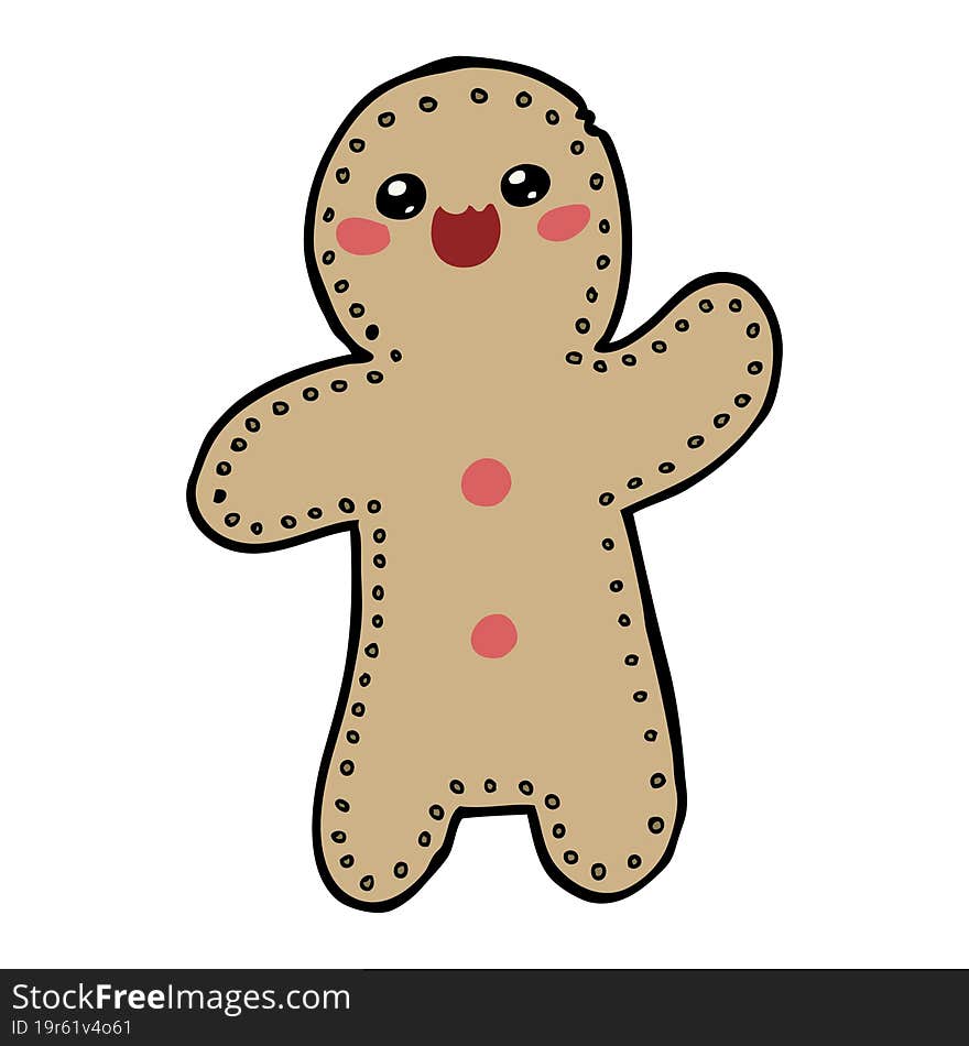 cartoon gingerbread man