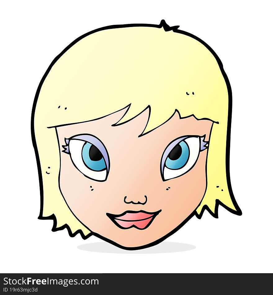 Cartoon Female Face