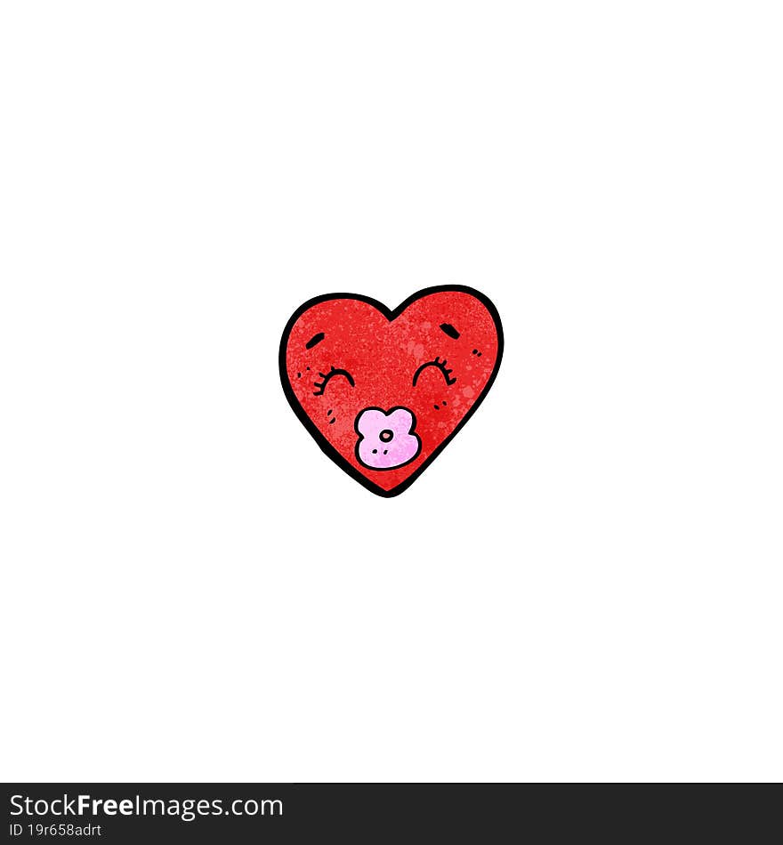 love heart cartoon character