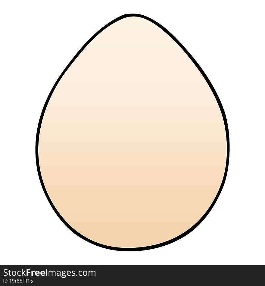 gradient shaded quirky cartoon egg. gradient shaded quirky cartoon egg