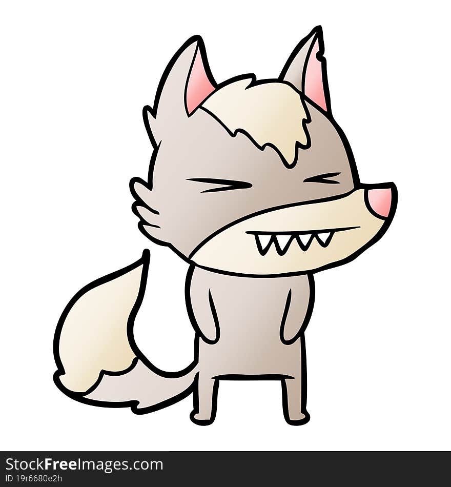 angry wolf cartoon. angry wolf cartoon