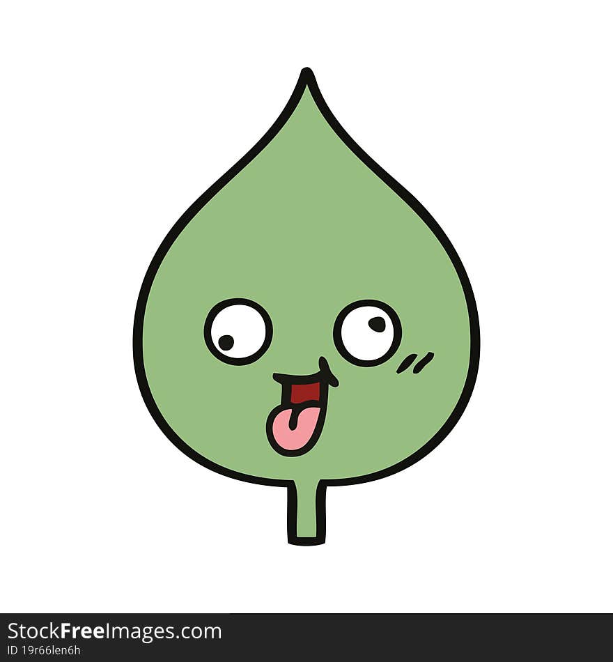 Cute Cartoon Expressional Leaf