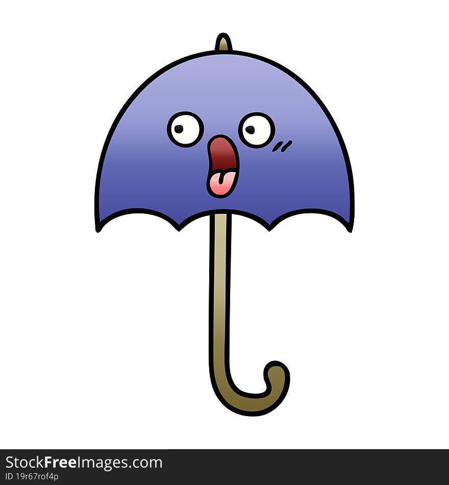 gradient shaded cartoon umbrella