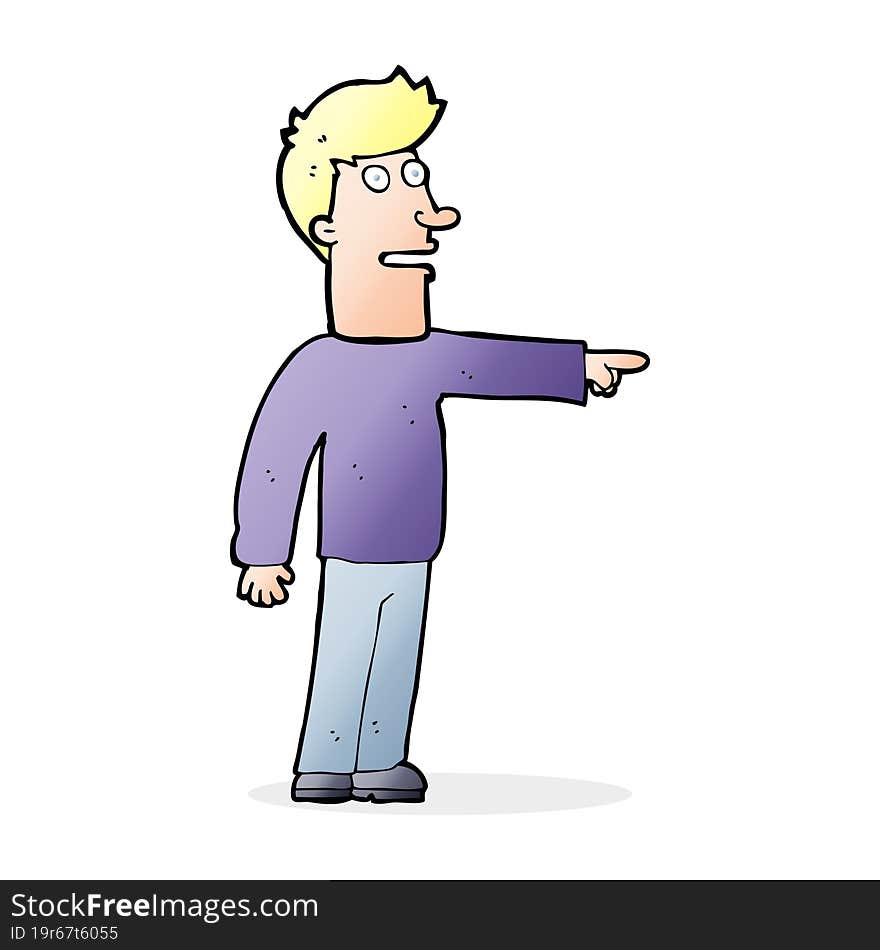 Cartoon Man Pointing