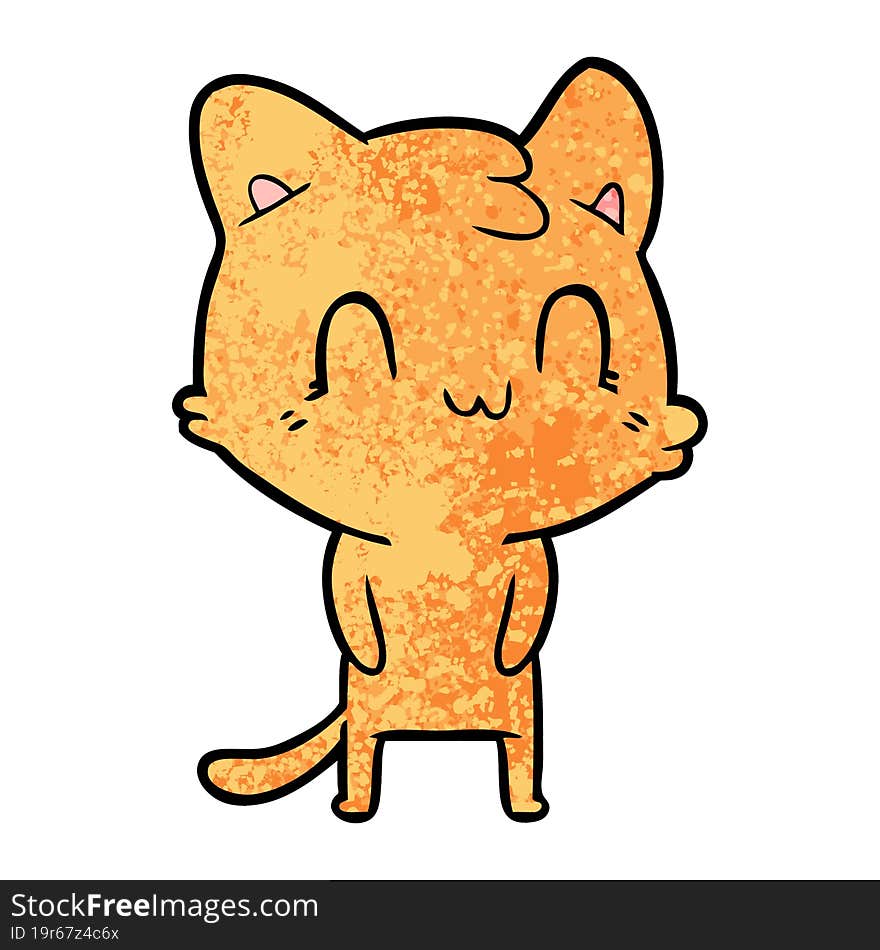 cartoon happy cat. cartoon happy cat