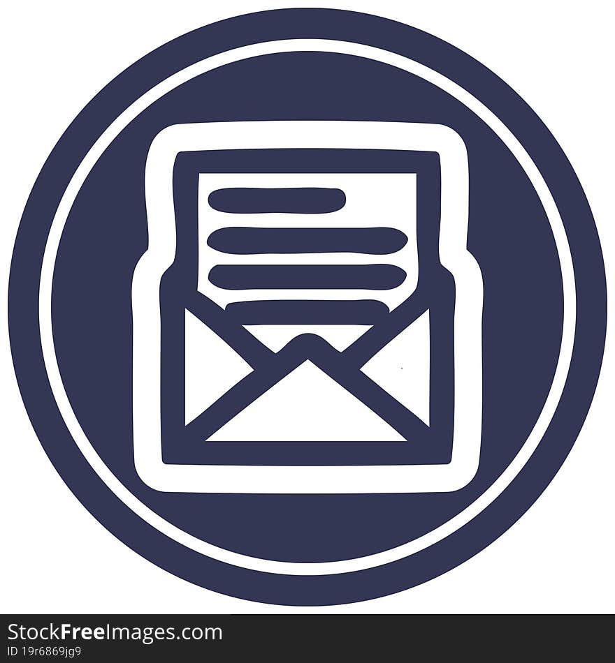 Envelope Letter Circular Icon