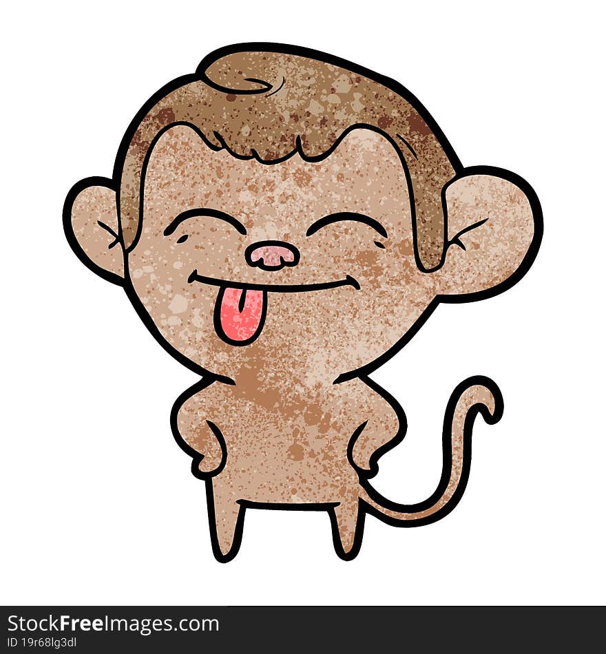 funny cartoon monkey. funny cartoon monkey