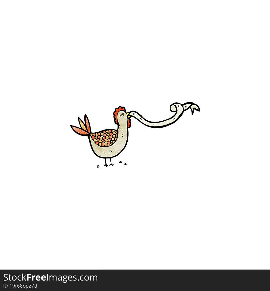 cartoon hen clucking