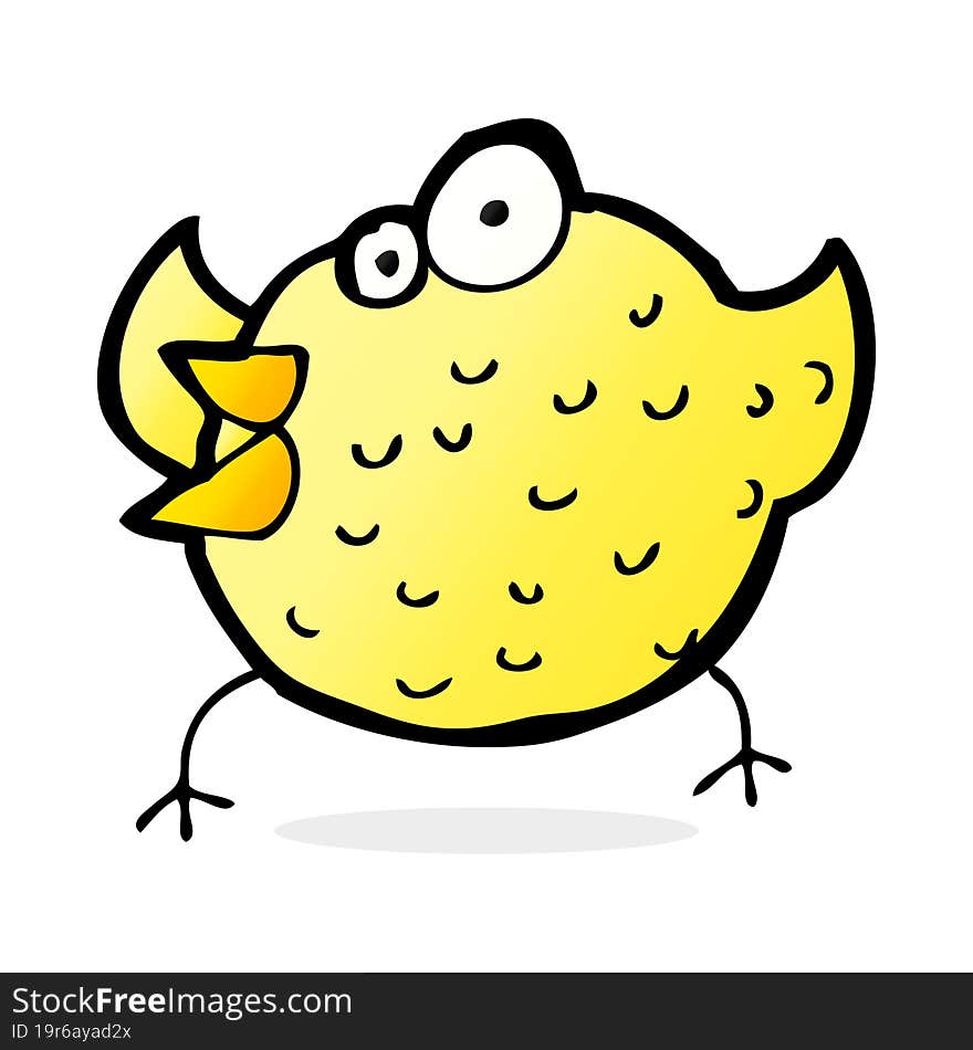 cartoon happy bird