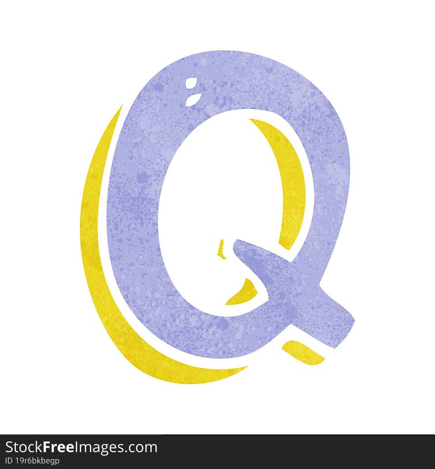 cartoon letter Q