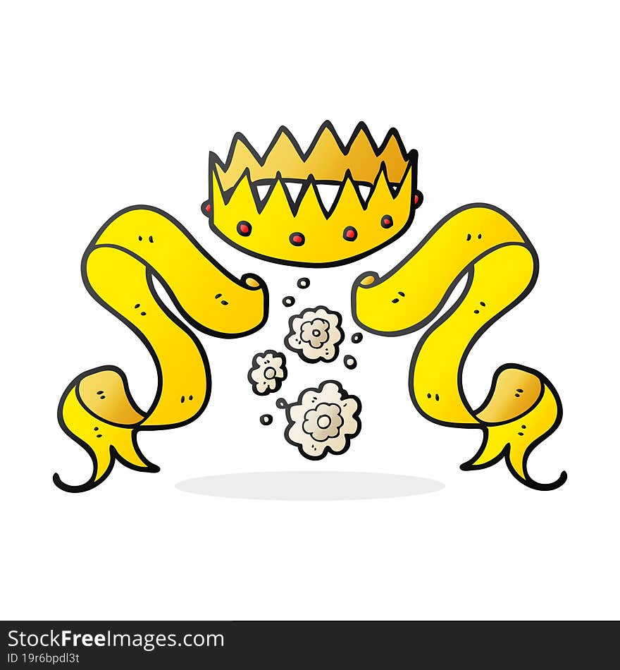 cartoon crown and scroll