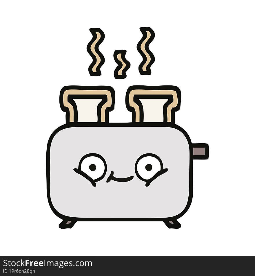 Cute Cartoon Of A Toaster