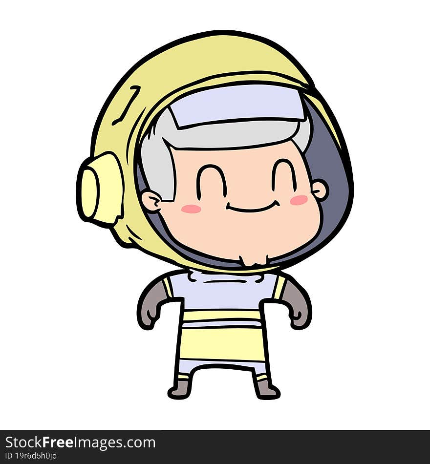 happy cartoon astronaut man. happy cartoon astronaut man