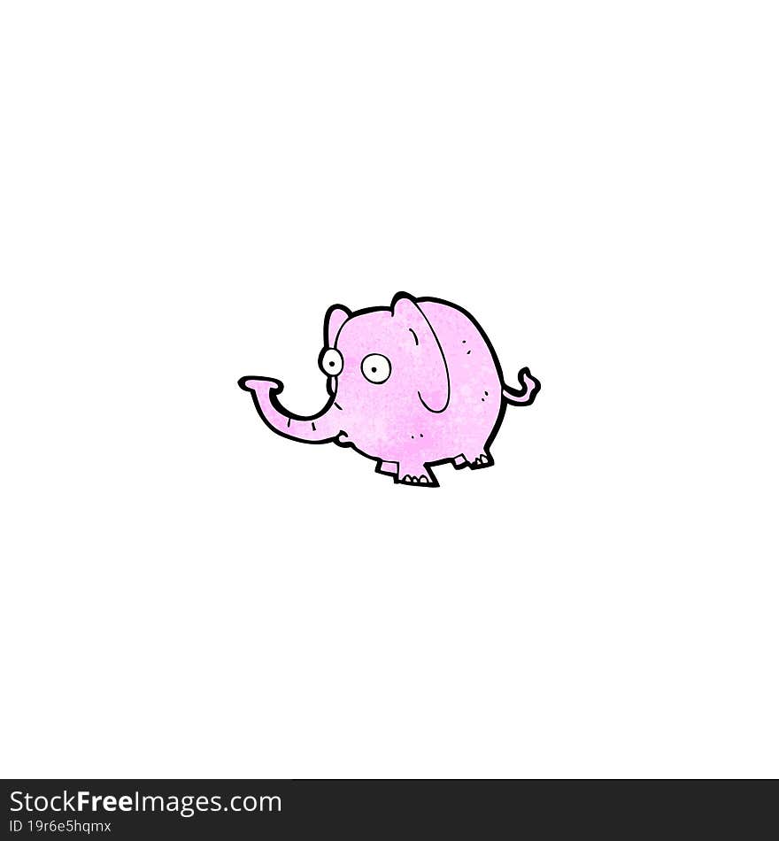 Cartoon Pink Elephant