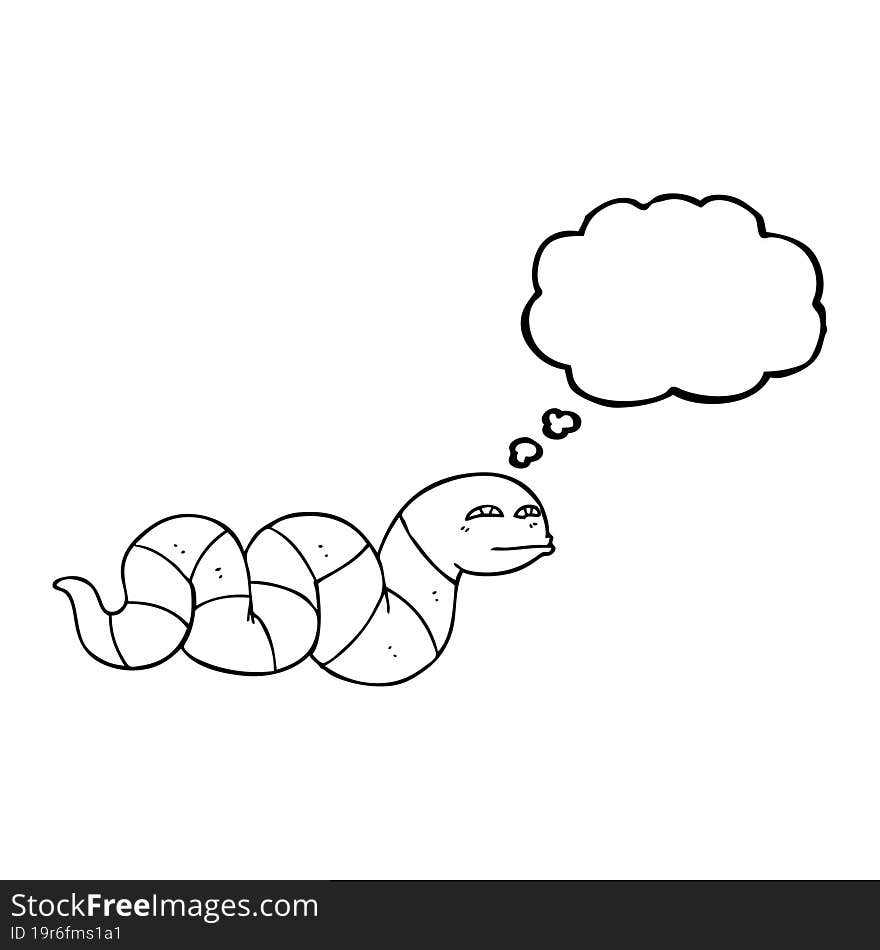 thought bubble cartoon snake