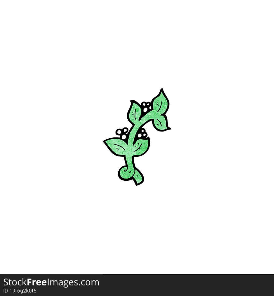 cartoon mistletoe