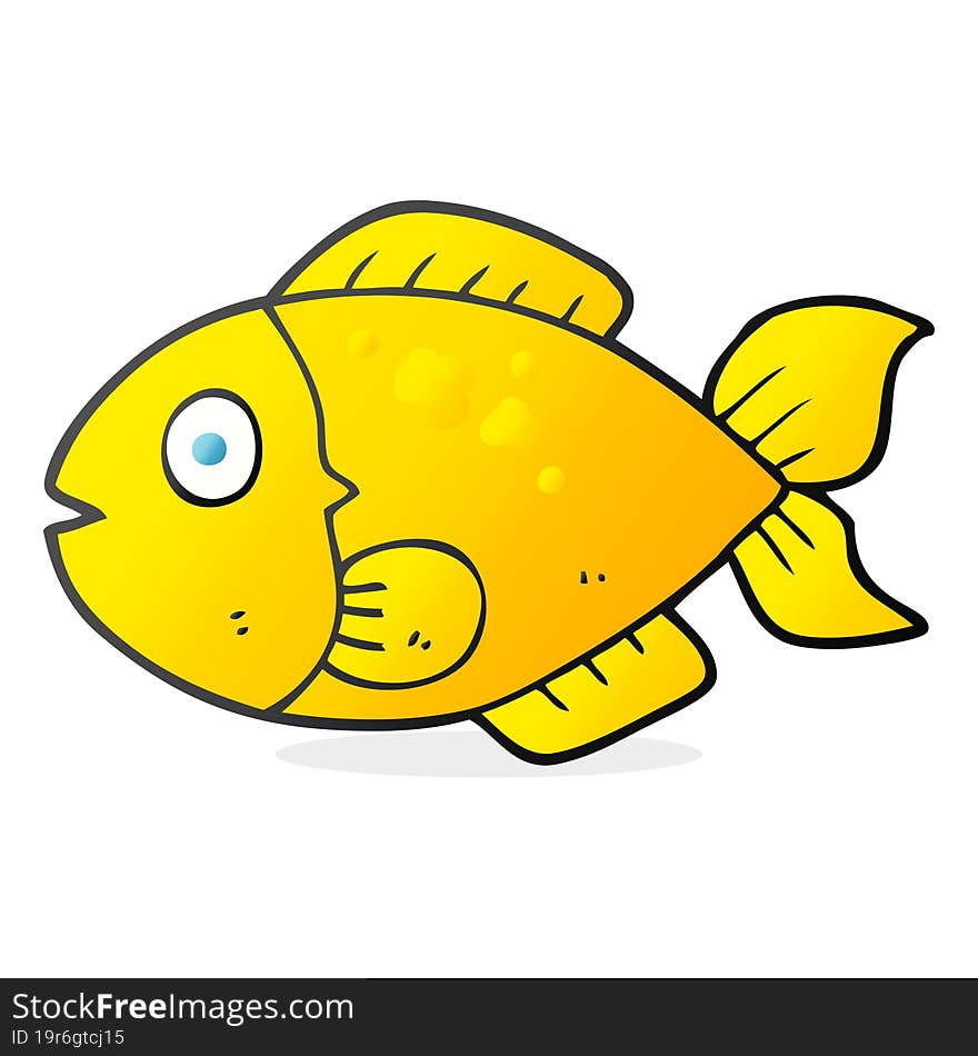 freehand drawn cartoon fish