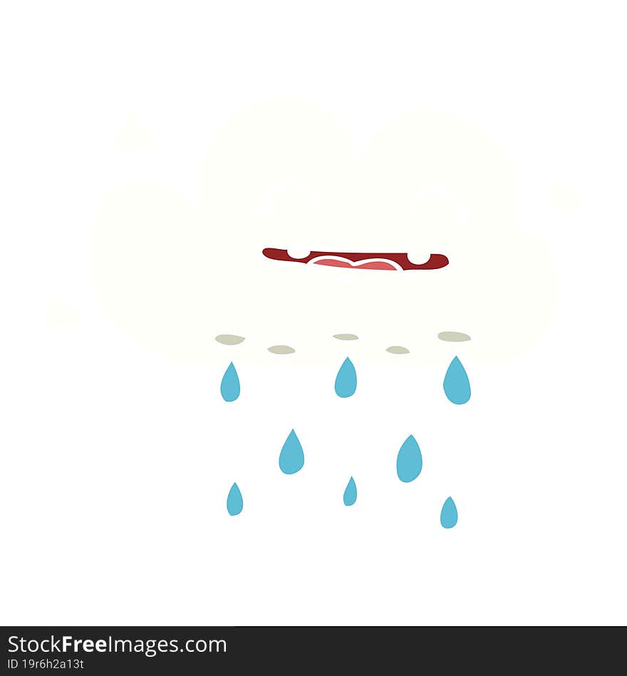 cartoon doodle rain cloud