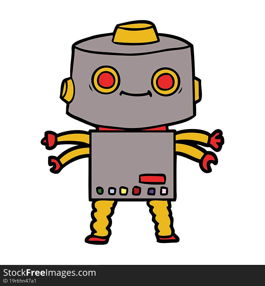 cartoon robot. cartoon robot