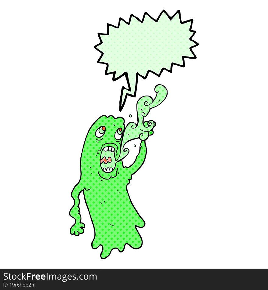 comic book speech bubble cartoon ghost