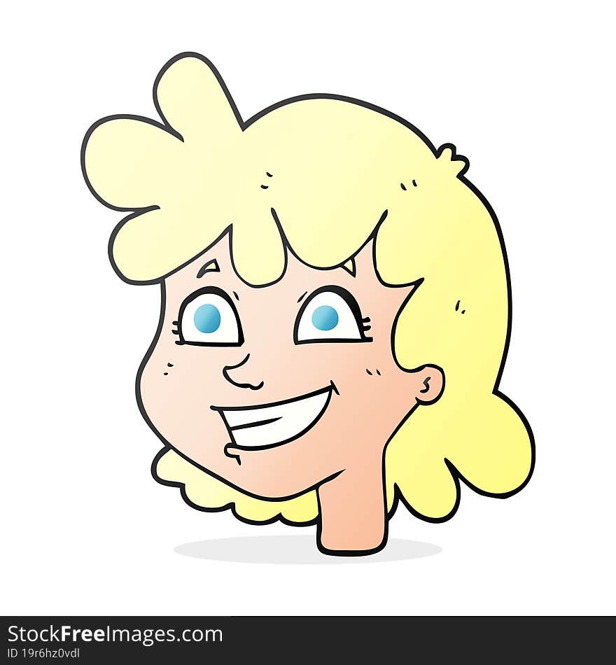 cartoon female face