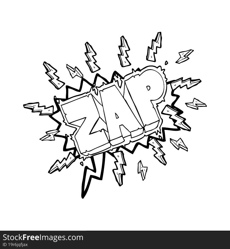 speech bubble cartoon zap symbol