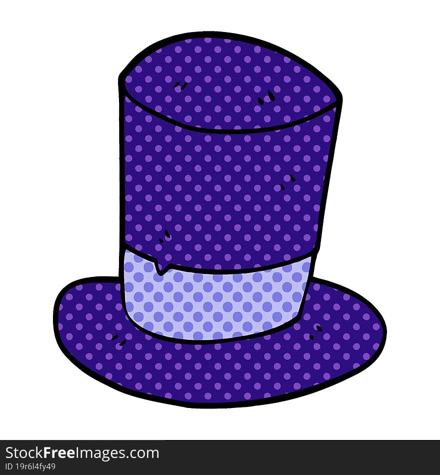 cartoon doodle top hat