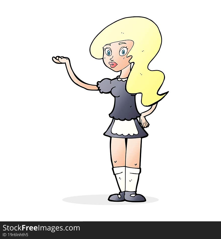 cartoon waitress