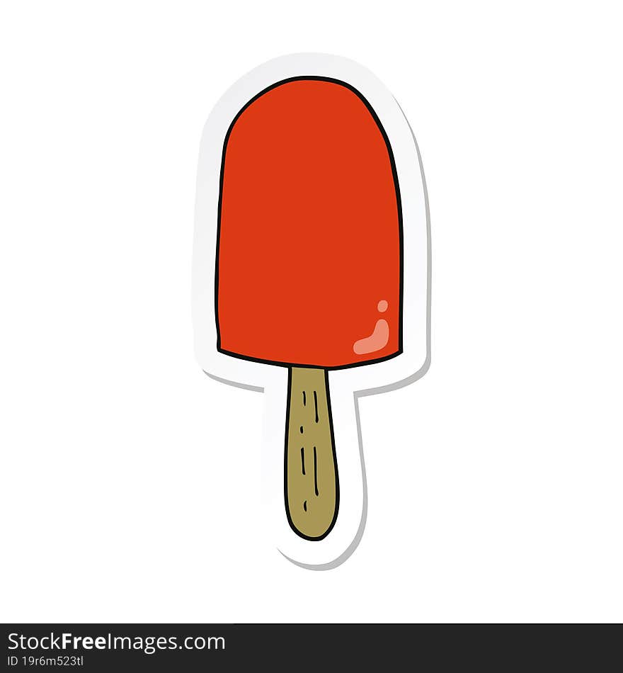 sticker of a cartoon lollipop